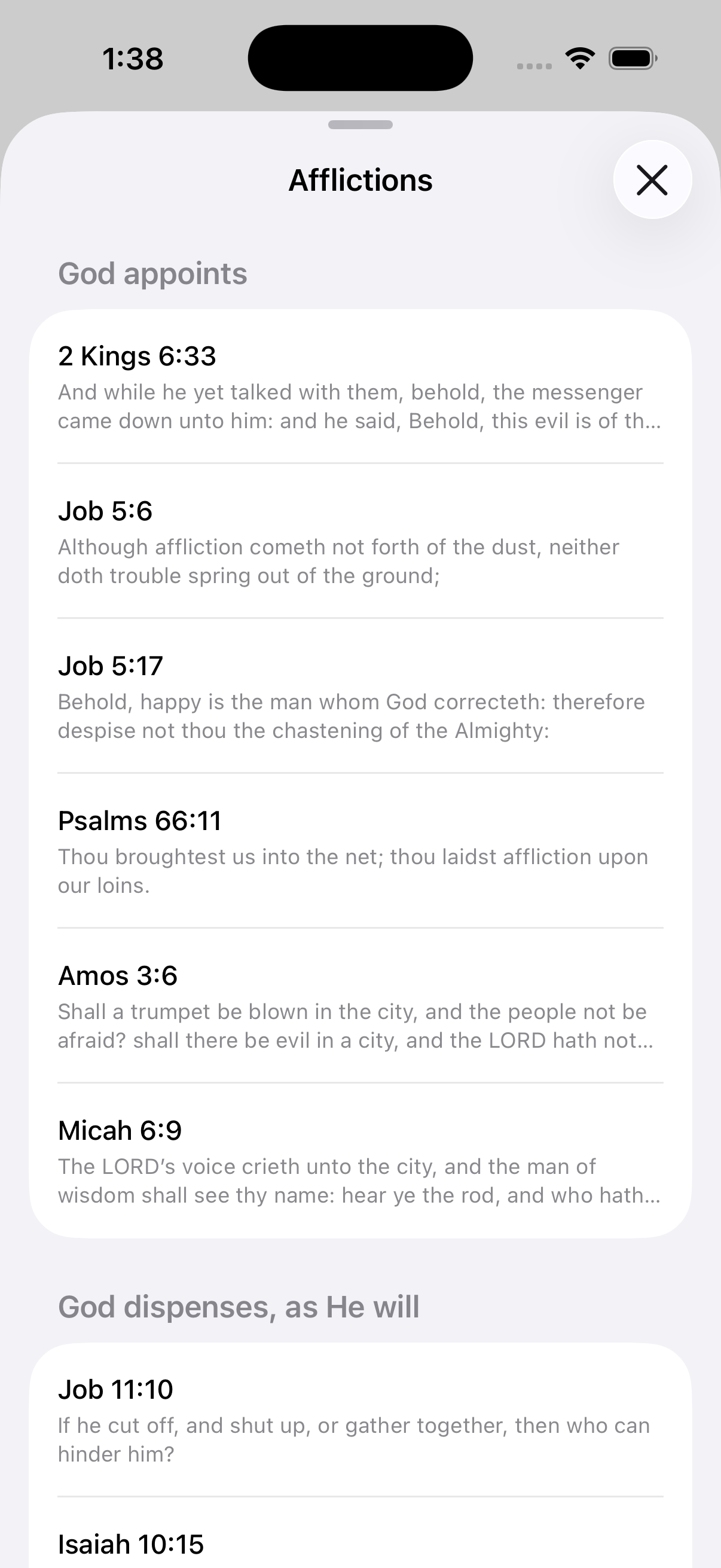 Traverse Bible topic detail with verse references.