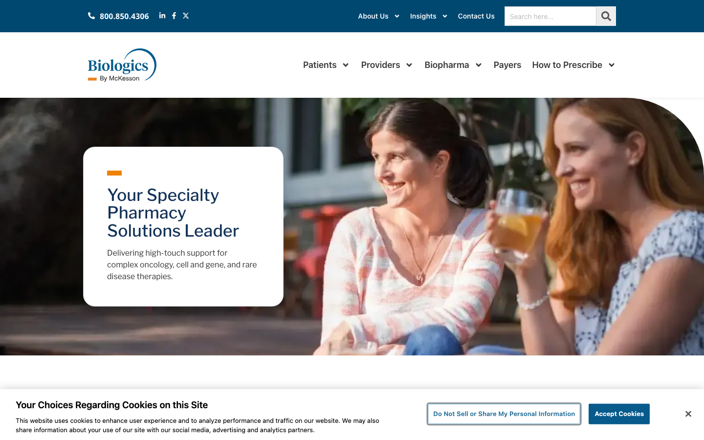 Biologics by McKesson website