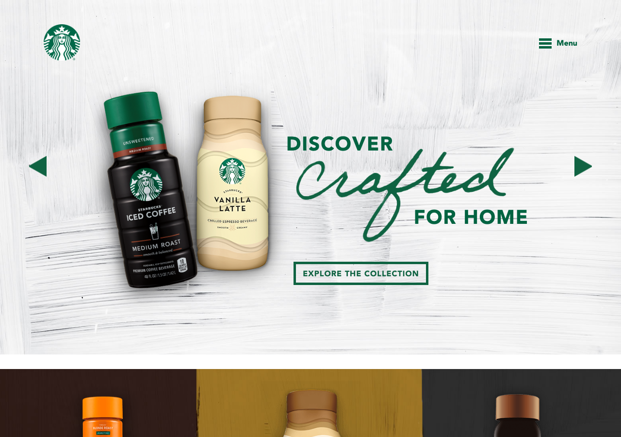 Starbucks Crafted for Home website